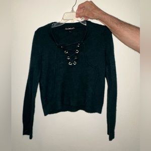 green sweater size large used twice